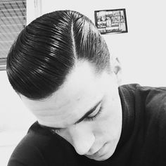 Pomade Hairstyle, Slicked Hairstyles, Rockabilly Hairstyles, Greaser Hair, Classy Hair, Slicked Hair, Mens Hairstyles With Beard