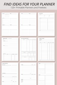 Find ideas for your planner with our collection of over 120 printable planners and freebies. Planner Ideas Templates, Different Types Of Planners, Gtd Planner Free Printables, Discbound Planner Ideas, Planner Inserts Printable Free, Gtd Planner, Life Planner Template, Create Planner, Planner Freebies