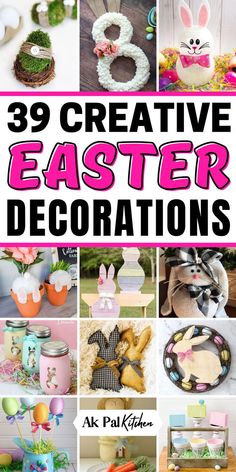 Welcome spring with these DIY Easter decorations, add a fresh and festive touch. Explore easy Easter craft ideas like painting eggs, making DIY bunny decorations, Easter egg decorating ideas, DIY Easter garlands, and spring DIY wreaths. Incorporate rustic Easter crafts to bring a farmhouse feel, or design DIY Easter centerpieces and Easter table decorations for a charming holiday spread. With these easy Easter craft ideas, you’ll enjoy cheerful, handmade decor perfect for any home. Easter Egg Diy Crafts, Easter Chandelier Decor, Easter Bunny Diy Crafts, Easy Easter Wreath Diy, Easter Ornaments Diy Ideas, Easter Decorating Ideas Diy, Easter Egg Decorating Ideas Diy, Diy Bunny Decor, Egg Wreath Diy