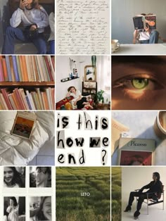 a collage of photos with the words is this how we end? written on them