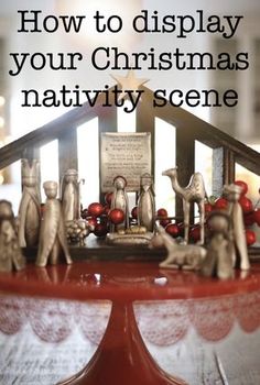 a christmas nativity scene with the words how to display your christmas nativity scene