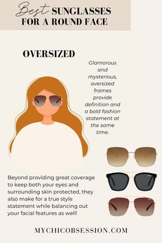 How do you know which sunglasses look best on you? While every style can be worn by anybody, following some guidelines and tips based on your personal features can help you to best enhance your natural beauty and find the right pair of sunglasses. In this post, I’ll be focusing on the best sunglasses for round-shaped faces, giving you some of the most flattering styles for this silhouette! Sunglasses Round Face, Sunglasses Women Round Face, Nerve Pain Relief