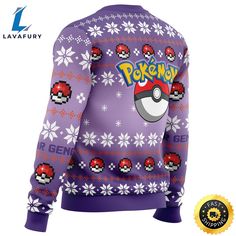 Christmas Gengar Pokemon Ugly Christmas Sweater Ugly Christmas Sweaters! These festive garments blend humor and holiday spirit in the most charmingly tacky way. Crafted with meticulous attention to detail, each sweater features a medley of vibrant colors, whimsical patterns, and playful designs. From quirky reindeer antics to jolly snowmen caught in amusing poses, our Ugly Christmas Sweaters guarantee smiles and laughter at every gathering. Made from cozy, high-quality materials, they keep you w Unique Ugly Christmas Sweater, Gengar Pokemon, Top Christmas Gifts, Unique Stocking Stuffers, Father Christmas Gifts, Pokemon Anime, Holiday Attire, Ugly Sweater Party, Personalized Clothes