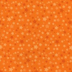 an orange background with small stars on the top and bottom, all in different colors