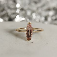 Faceted Topaz Ring In 14k Gold For Wedding, Minimalist Promise Ring, Imperial Topaz Ring, Engagement Ring Minimalist, Gold Ring Band, Handmade Gold Ring, Gemstone Engagement Ring, Ring Marquise, Imperial Topaz