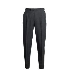 Our charcoal gray tropical wool pants are an essential for your spring and summer wardrobe. Gray Wool Pants With Welt Pockets, Tailored Gray Tapered Leg Bottoms, Semi-formal Gray Tapered Leg Pants, Gray Tailored Trousers, Tailored Gray Trousers, Elegant Gray Wool Pants, Elegant Gray Wool Bottoms, Gray Straight Pants For Semi-formal Occasions, Gray High-waisted Business Pants