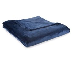 a blue blanket folded on top of each other