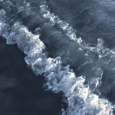 an aerial view of the ocean with waves