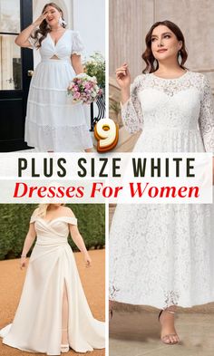 Freshen up your wardrobe with beautiful plus-size white dresses that bring elegance to any occasion. With styles for all seasons, from airy summer sundresses to elegant winter options, you’re set to make a statement. Explore comfortable and flattering fits, lightweight fabrics, and trendy looks, perfect for day or night. Embrace your style with these stunning white dresses that make you feel amazing. Boho Plus Size, Summer Sundresses, White Wrap Dress, Plus Size White, White Dresses For Women, White Dresses, Plus Size Dress