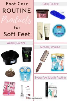 Monthly Routine, Routine Weekly, Foot Care Products, Peeling Mask, Weekly Routine, Pedicure At Home, Nail Care Routine, Foot Soak