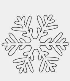 a snowflake is shown in black and white