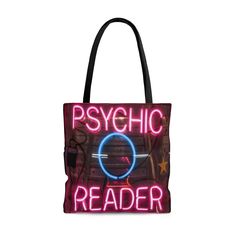 Psychic Reader Tote Bag Pastel Goth Purse Gothic Witch Wiccan Tarot Black Pink Pagan Nu Goth Gothic Bag, Tokyo Street Fashion, Gothic Witch, Psychic Reader, Hipster Grunge, Modern Witch