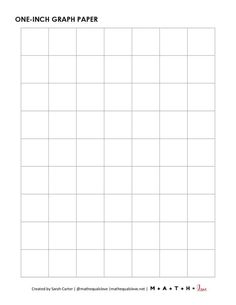 a one - inch graph paper is shown with the words,'one - inch graph paper