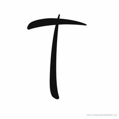 a black and white photo of the letter t