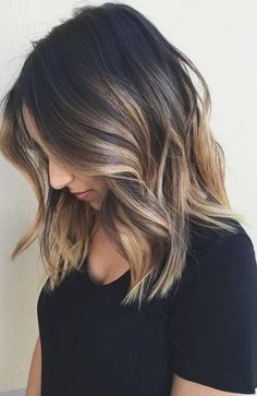 Blond Bayalage, Brown Ombre Hair Color, Brown Ombre Hair, Fall Blonde, Black Hair With Highlights, Balayage Hair Blonde, Ombre Hair Color, Hair Color For Black Hair, Shoulder Length Hair