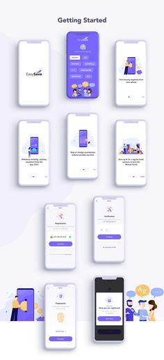 the landing page for an app that is designed to look like it has many different screens and