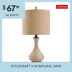 a table lamp with a price tag for $ 69