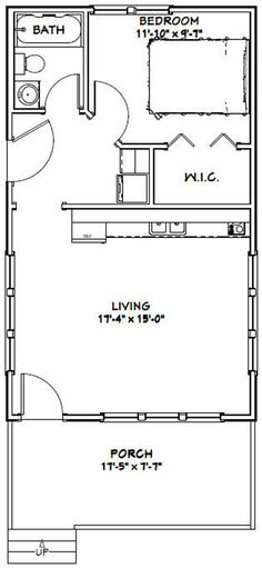 the floor plan for a two bedroom, one bath apartment with an attached bathroom and living room