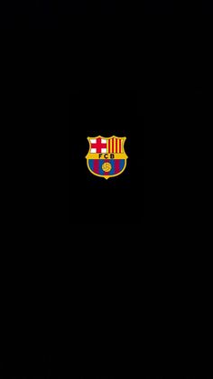 a black background with the emblem of barcelona on it