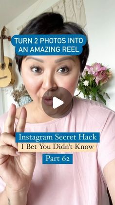 a woman making a funny face with the words instagram secret hack