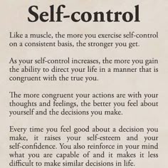 an advertisement for self - control, with the caption's description in english