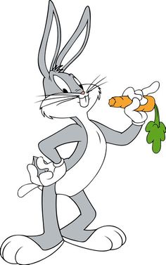 an image of a cartoon rabbit holding carrots