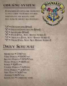 the hogwarts menu from harry potter