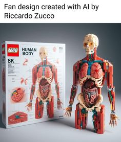 an image of a human body made out of legos with instructions on how to use it