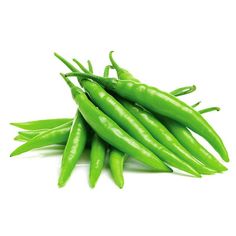 green peppers are piled up on top of each other, with the stems still attached