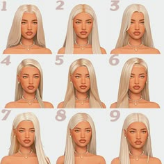 the different types of blonde hair are shown in this screenshote image, and there is