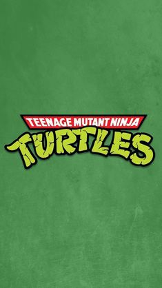 teenage mutant ninja turtles logo on a green background