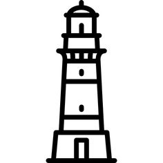 a black and white drawing of a lighthouse