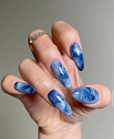 Diy Jade Nails, Cute February Nails, Summer Nail Design Ideas, Hello Nails, February Nails, Classic Nails, Nail Design Ideas, Nail Jewelry, Blue Dragon