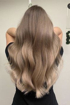 Milky Tea Blonde Hair Color, Milk Beige Balayage, Dark Blonde Hair One Color, Blonde Ashy Hair Balayage, Cool Beige Balayage, Beige Tone Hair, Cold Hair Color Ideas, Milk Tea Blonde Hair Color, Bronde Ashy Hair