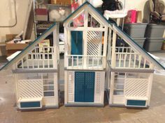 a doll house made to look like it is in the process of being built