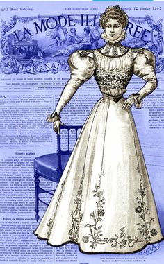 Victorian Pattern, Vintage Fashion, Black And White, Drawings, Dresses, Pattern