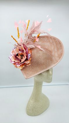 Elegant Blush Fascinator. Secured on a headband for a comfortable look. This will be a great way to add elegance to any, bridesmaid, rehearsal dinner, Wedding guest, cocktail party, or church outfit. - Rare find - Lightweight - Ready to ship - Fast Shipping - Free Shipping - Group discount available - Customize by adding different color flowers and or feathers Check my store for styles and colors. etsy.com/shop/Hatsandpearls Find more at my website for more styles: www.hatsandpearls.com Reach ou Beige Fedora Mini Hat For Kentucky Derby, Beige Fedora Hat For Party, Spring Fascinator With Structured Crown And Adjustable Fit, Beige Fedora Straw Hat For Party, Spring Adjustable Fascinator With Structured Crown, Fedora Straw Hat For Party At Royal Ascot, Spring Fedora For Races, Structured Crown Hat For Kentucky Derby, Pink Fedora For Wedding