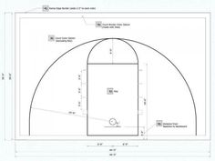 a basketball court is shown with measurements for the area in which it will be built