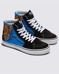 Dia de Los Muertos high-top game changer The Sk8-Hi revolutionized skate shoes as the first high-top to break onto the scene. The Vans Dia de Los Muertos Sk8-Hi keeps that bold spirit alive with vibrant embroidery featuring a classic sugar skull and mariposa wings. These Dia de Los Muertos shoes honor the Day of the Dead and celebrate family—those gone but never forgotten. Whether you're repping Dia de Los Muertos or looking for standout Day of the Dead shoes, this iconic high-top delivers style with meaning. Classic high top shoe Dia de Los Muertos embroidery artwork Ideal for everyday wear and skateboarding Signature waffle rubber outsole for unbeatable grip Padded collar for enhanced support and comfort Suede and canvas upper for a durable and classic look Lace-up closure for a secure a Embroidery Artwork, Sk8 Hi Vans, Vans Store, High Top Shoe, The Day Of The Dead, Rare Sneakers, Hello Lover, Skateboard Girl, Skater Boy