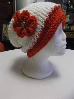 Pretty Red/White Handmade Knitted/Crochet Slouch Hat And by hamnut Crochet Slouch Hat, Slouch Hat, Slouchy Hat, Handmade Knitting, Fingerless Gloves, Crochet Baby, Red And White, Handmade Items, Crochet Patterns