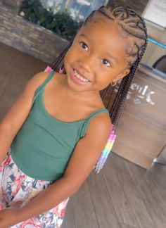 Kids French Braids, Toddler Braids With Heart, Braided Pigtails Black Kids, Braided Ponytail With Bangs For Kids, Hairstyles For Black Girls Kids 10-11 Braids, Toddler Braided Ponytail With Beads, Mixed Girl Hairstyles, Baby Girl Hairstyles Curly