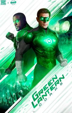 the green lantern movie poster with two men