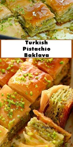 This Pistachio Baklava is real crowd pleaser! With layers of phyllo dough, pistachio filling, and honey glaze, this easy sweet treat is a showstopper. Baklava With Pistachios, Turkish Pistachio Dessert, Baghlava Recipe, Persian Baklava Recipe, Baklava Recipe Videos, How To Make Baklava Easy, Turkish Deserts Recipe, Baklava Recipe Pistachio, Turkish Sweets Recipes