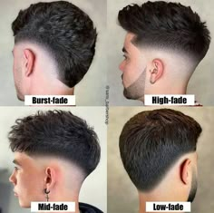 fade Haircut Men Short Hair Fade, Types Of Fade Haircut, Boys Fade Haircut, Taper Fade Short Hair, Fade Haircut Designs, Fade Haircut Curly Hair, Mid Fade Haircut, Men Fade Haircut Short, Best Fade Haircuts