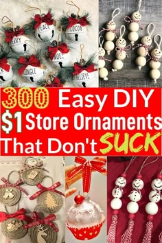 christmas ornaments that are easy to make and can be used as decorations for the holidays