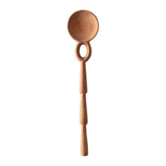 a wooden spoon and fork on a white background