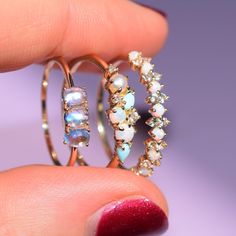 -solid 14kt gold -natural Australian opal -natural freshwater pearl -natural turquoise Wolf And Badger, Cloud Ring, Tennis Jewelry, Opal Band, Solid Gold Necklace, Solid Gold Earrings, Solid Gold Rings, Natural Rainbow, Australian Opal