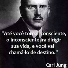 a man in a suit and tie with a quote from carl jung on the side