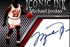 michael jordan autographed basketball card