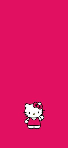 the hello kitty wallpaper is bright pink